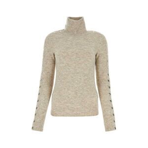 Isabel Marant Women Melange Sand Nylon Blend Malo Sweater